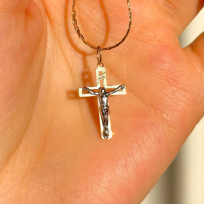 Two-tone Crucifix Charm