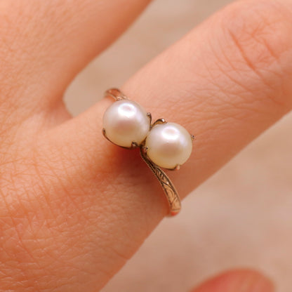 Pearl Toi-et-moi Ring