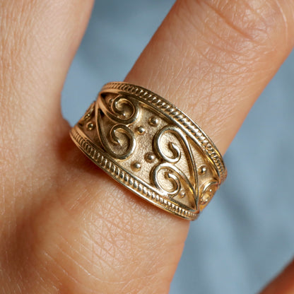 Ornate Wide Substantial Ring