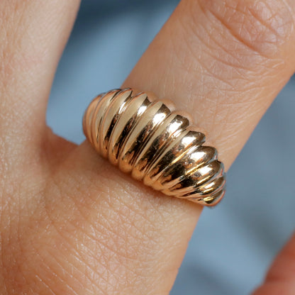 Puffy Seashell Dome Ring