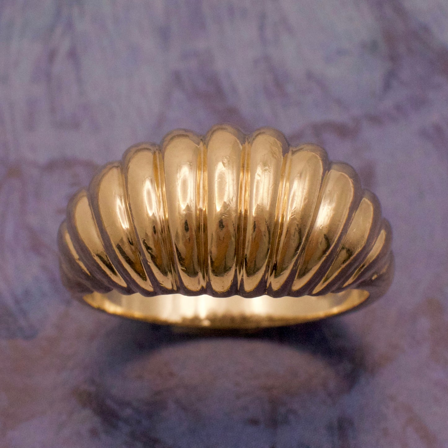 Puffy Seashell Dome Ring