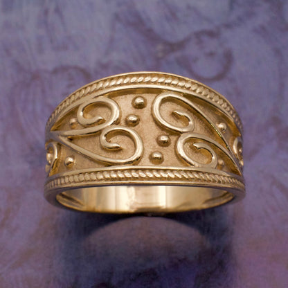 Ornate Wide Substantial Ring