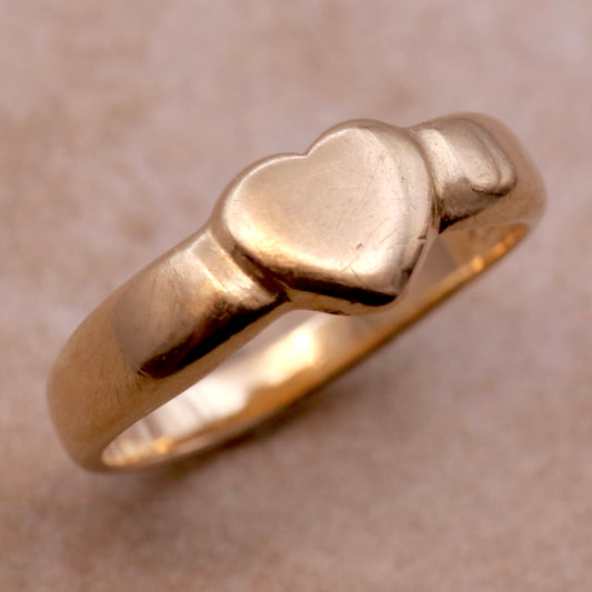 Heart-Bar Signet Ring