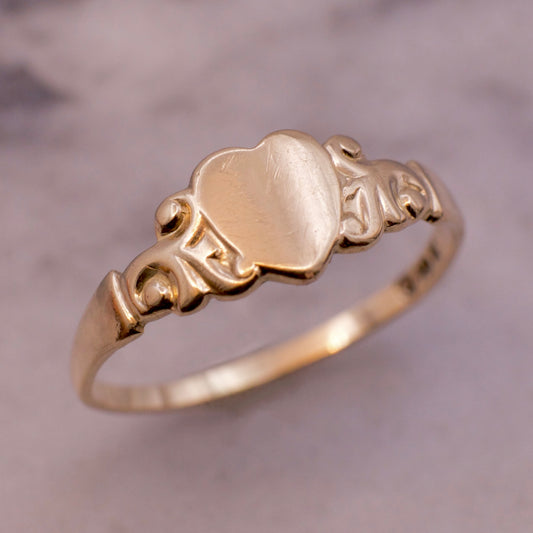 Ornate Heart Baby Signet