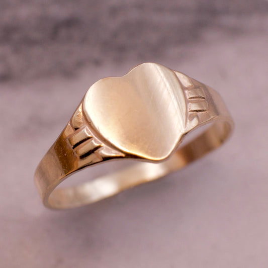 Geometric Heart Baby Ring