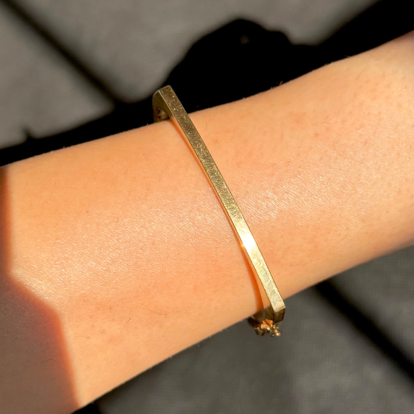 Sleek Squared Bangle Bracelet