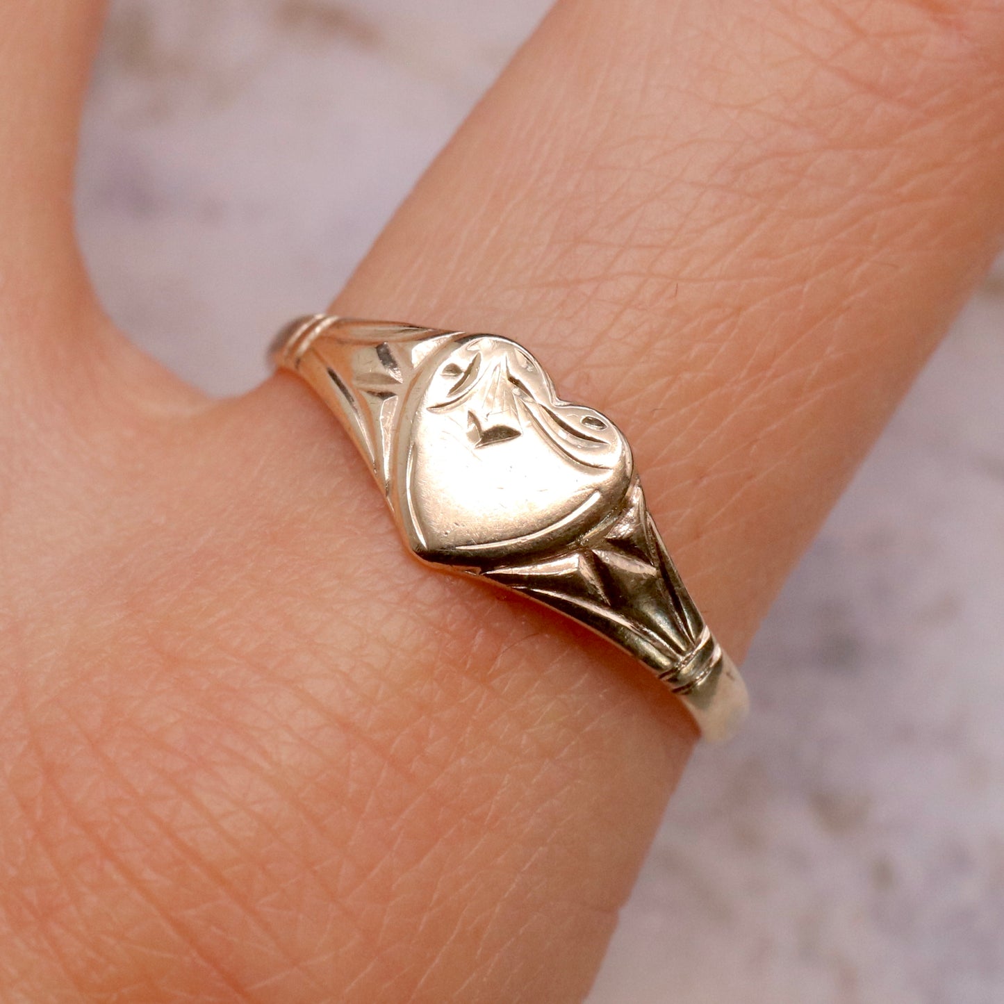 Engraved Sweet Heart Signet