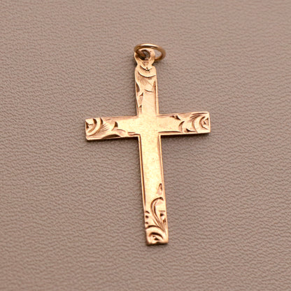 Hand-engraved Cross Charm