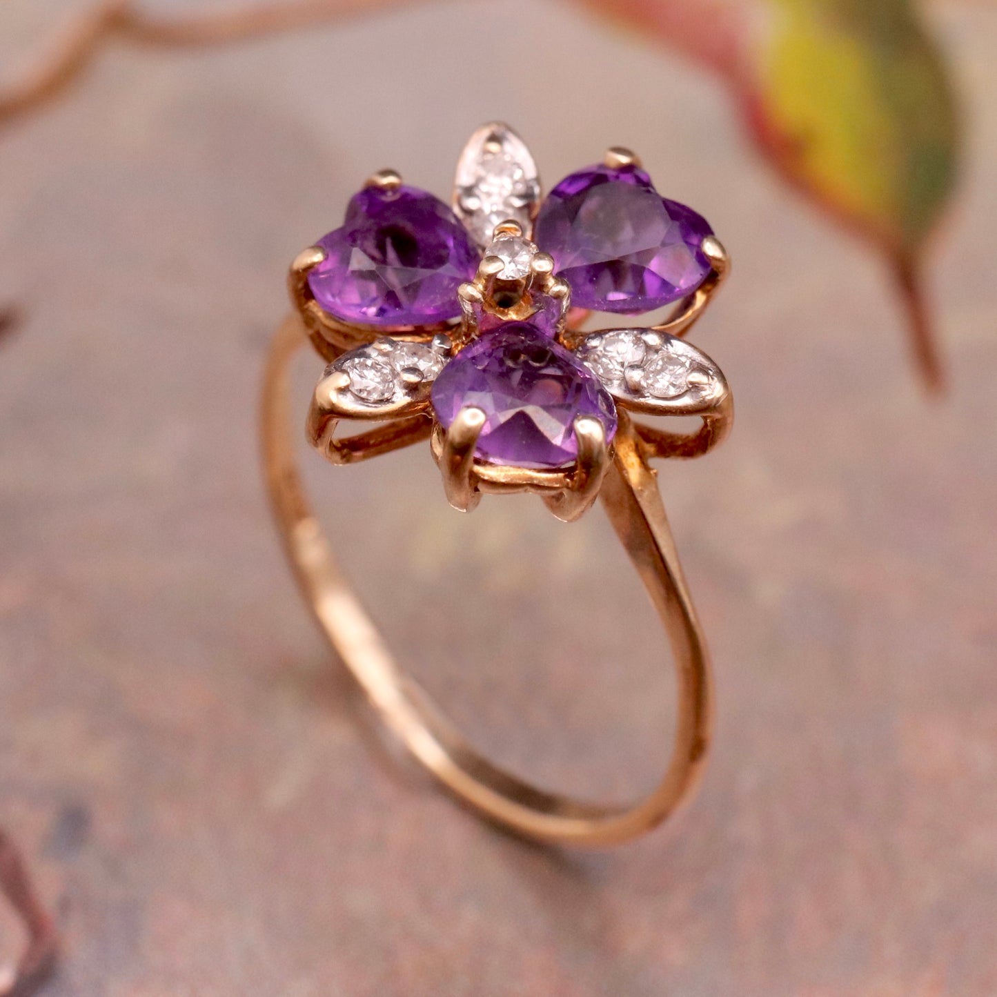 Ethereal Heart Clover Ring