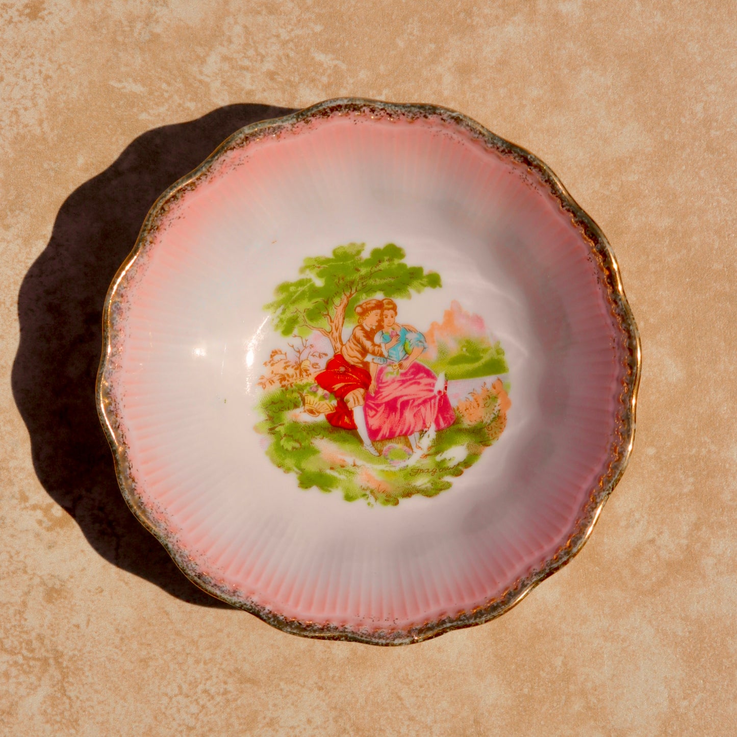 Pink Painted Trinket Dish