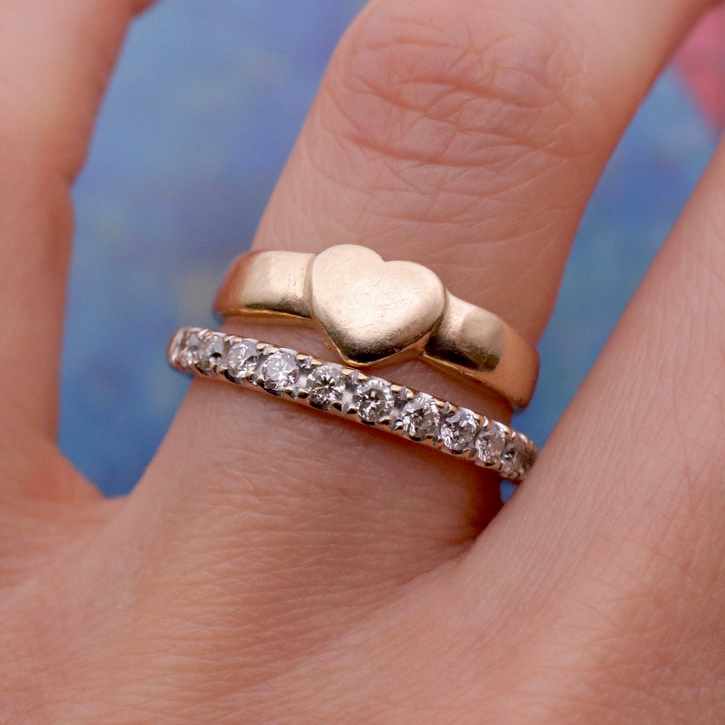 Heart-Bar Signet Ring